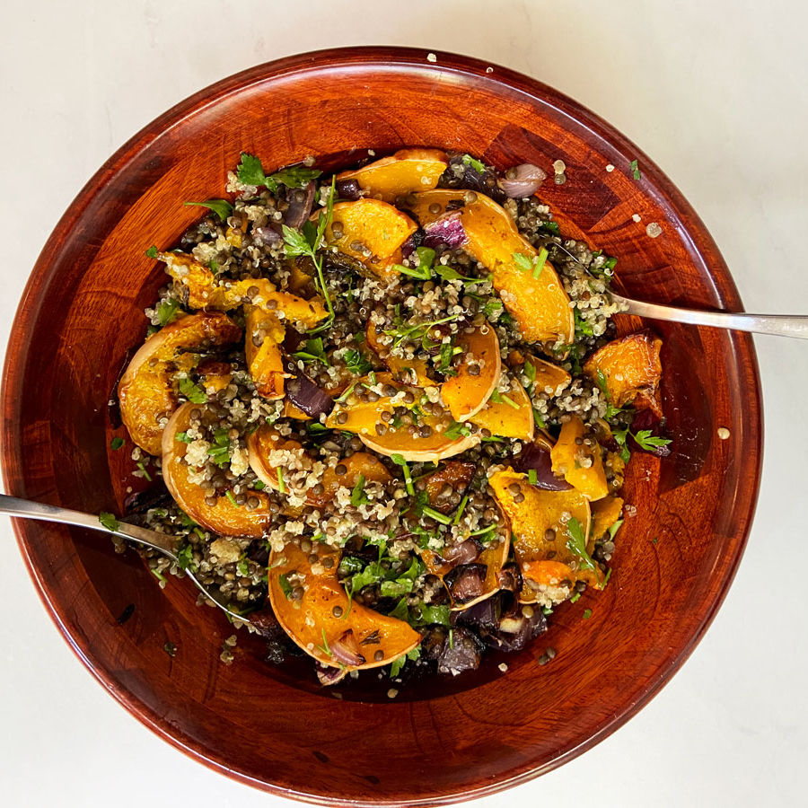 Super-Salad-of-Butternut-Squash,-Quinoa-and-Lentils-1