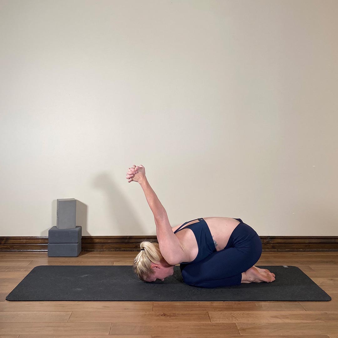 Hands Bound Child's Pose, Baddha Hasta Balasana