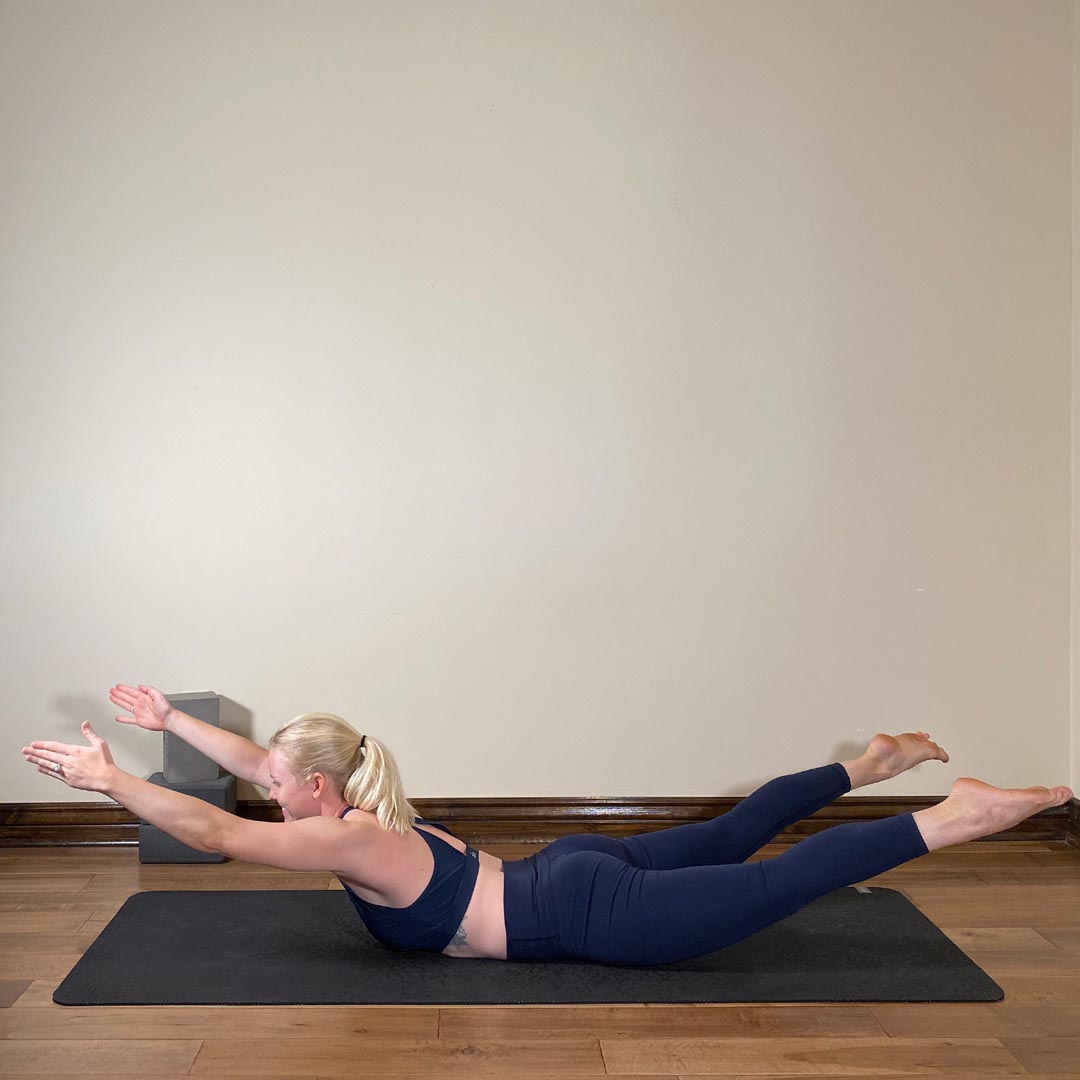 Locust Pose With Arms Extended, Utthita Salambasana