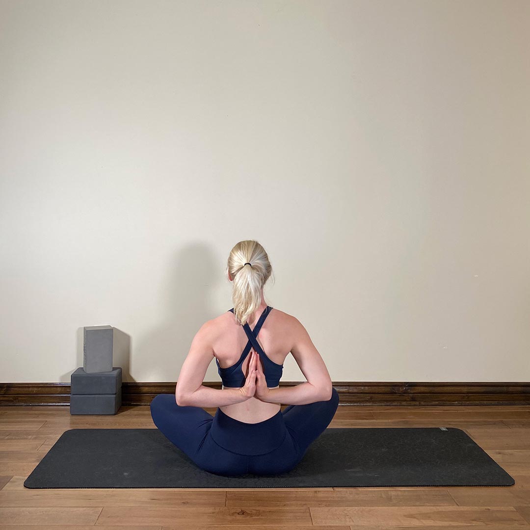 Reverse Prayer Bound Angle Pose
