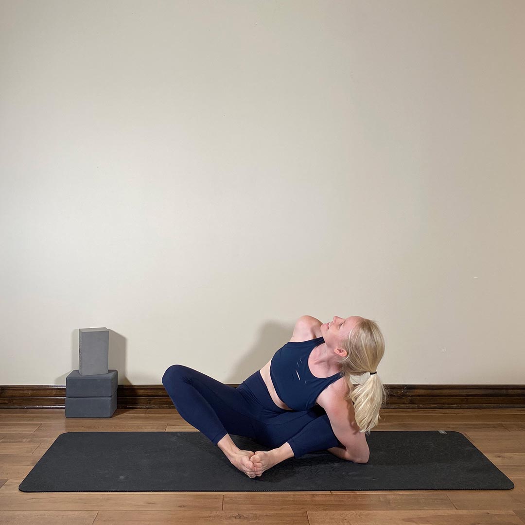 Bound Side Angle Pose, Parsva Baddha Konasana