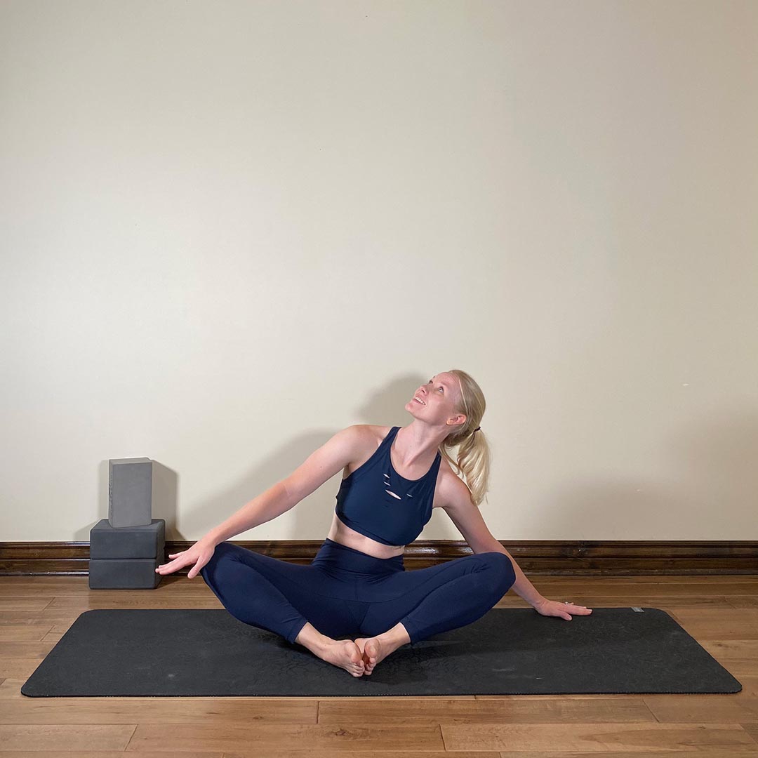 Bound Side Angle Pose, Parsva Baddha Konasana
